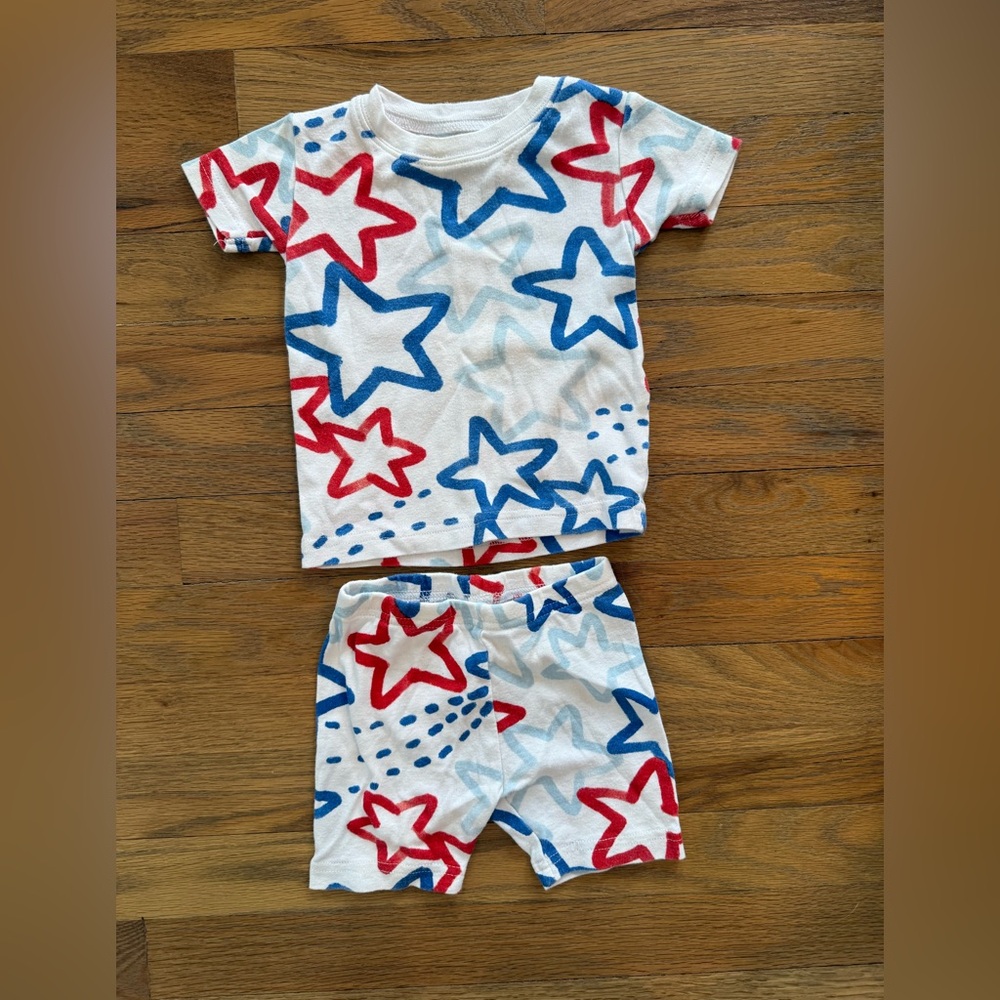 Carter's Red and Blue Star Pajama Set